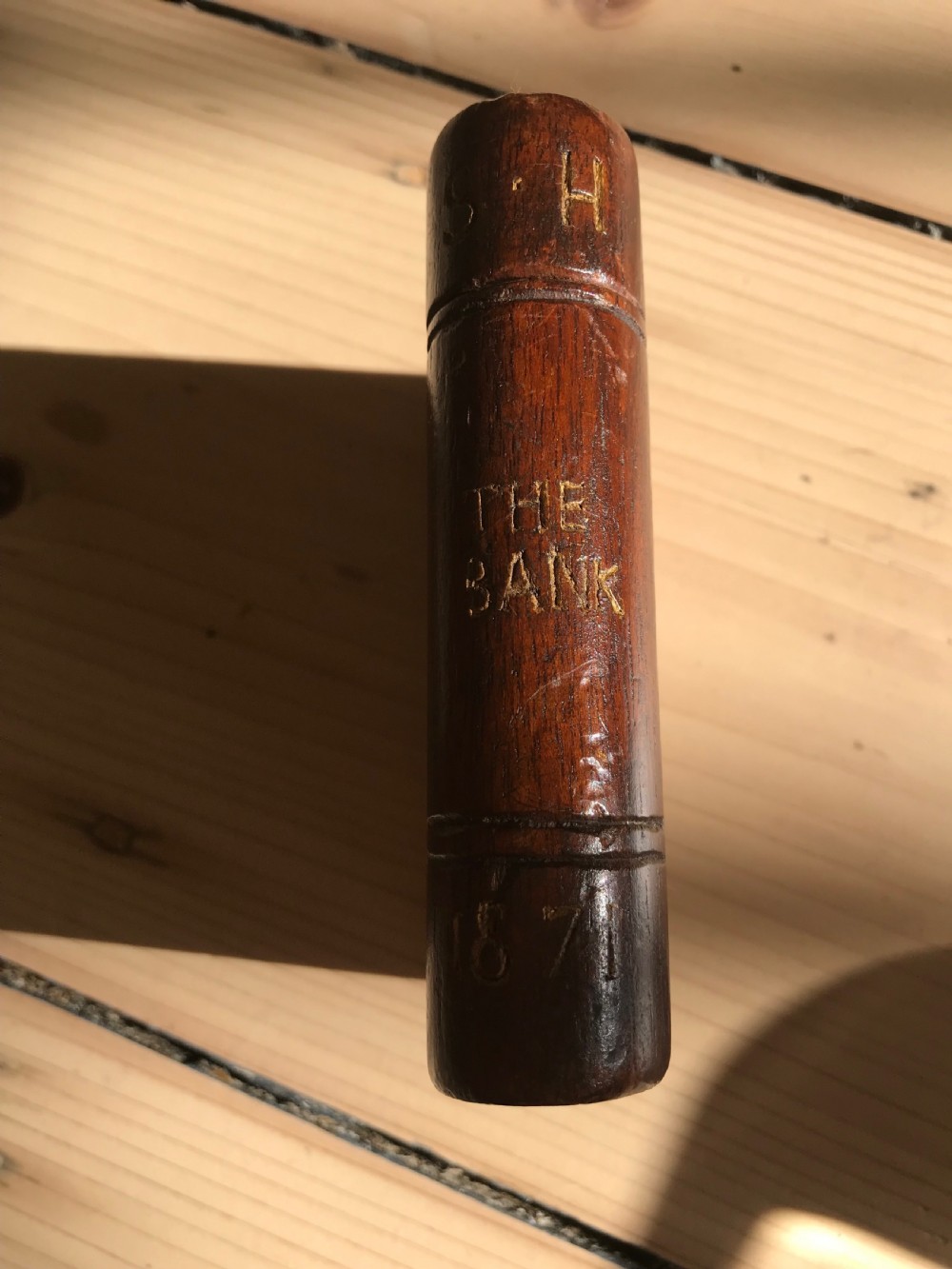 Antique Money Box - Book Shaped & Dated View III