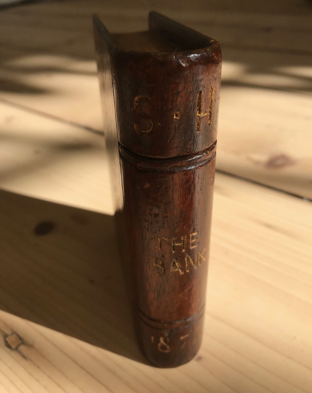 Antique Money Box - Book Shaped & Dated View VII
