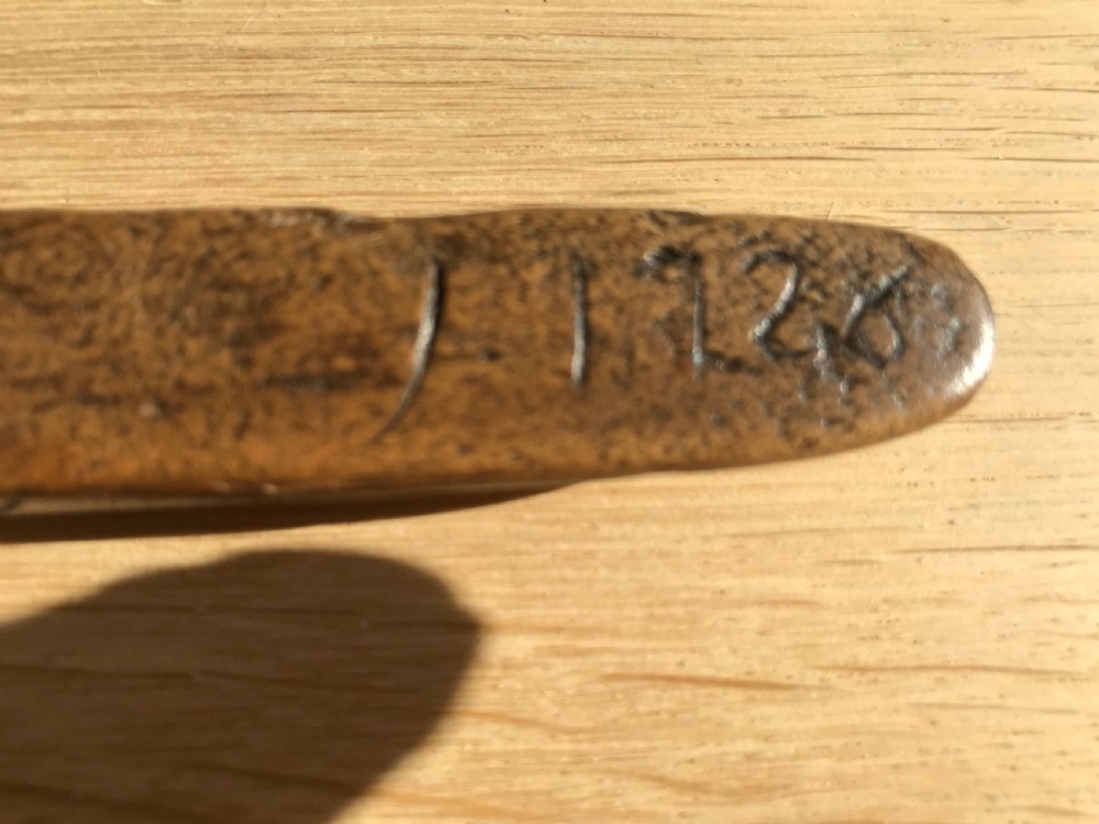 Antique Treen Knitting Sheath - dated 1726 View V