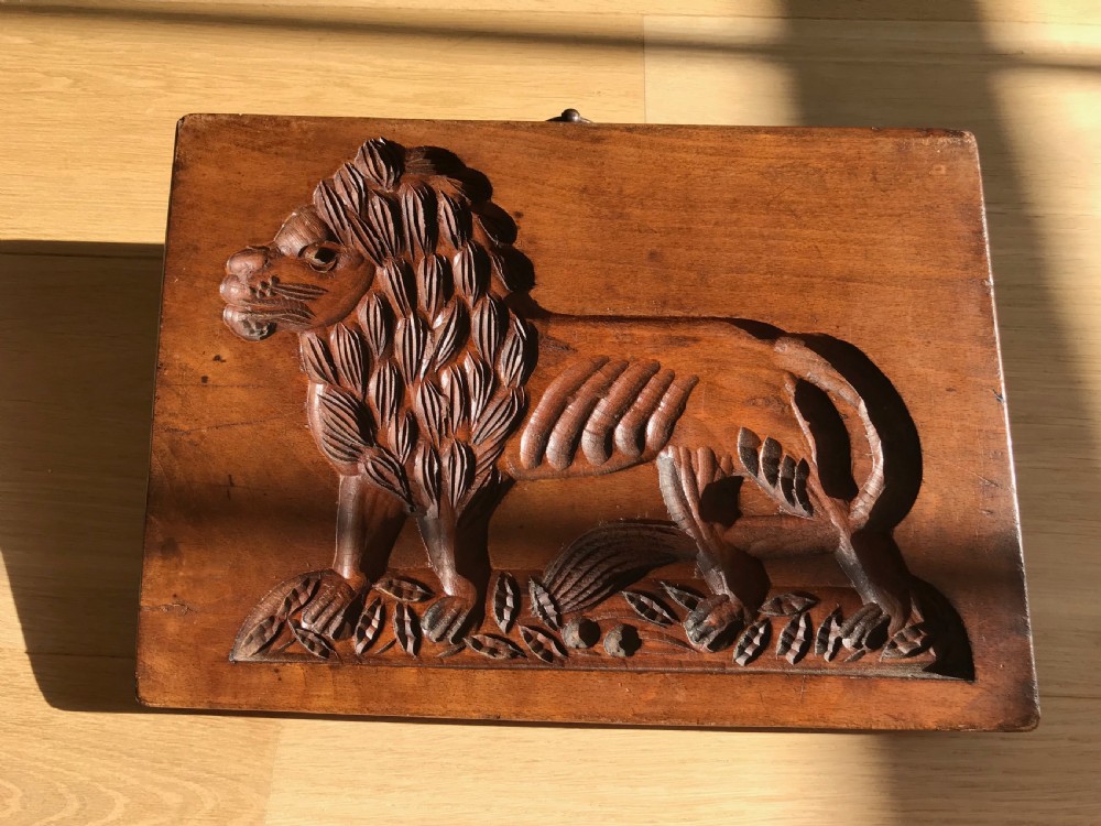 Antique Treen Gingerbread Mould  - double sided