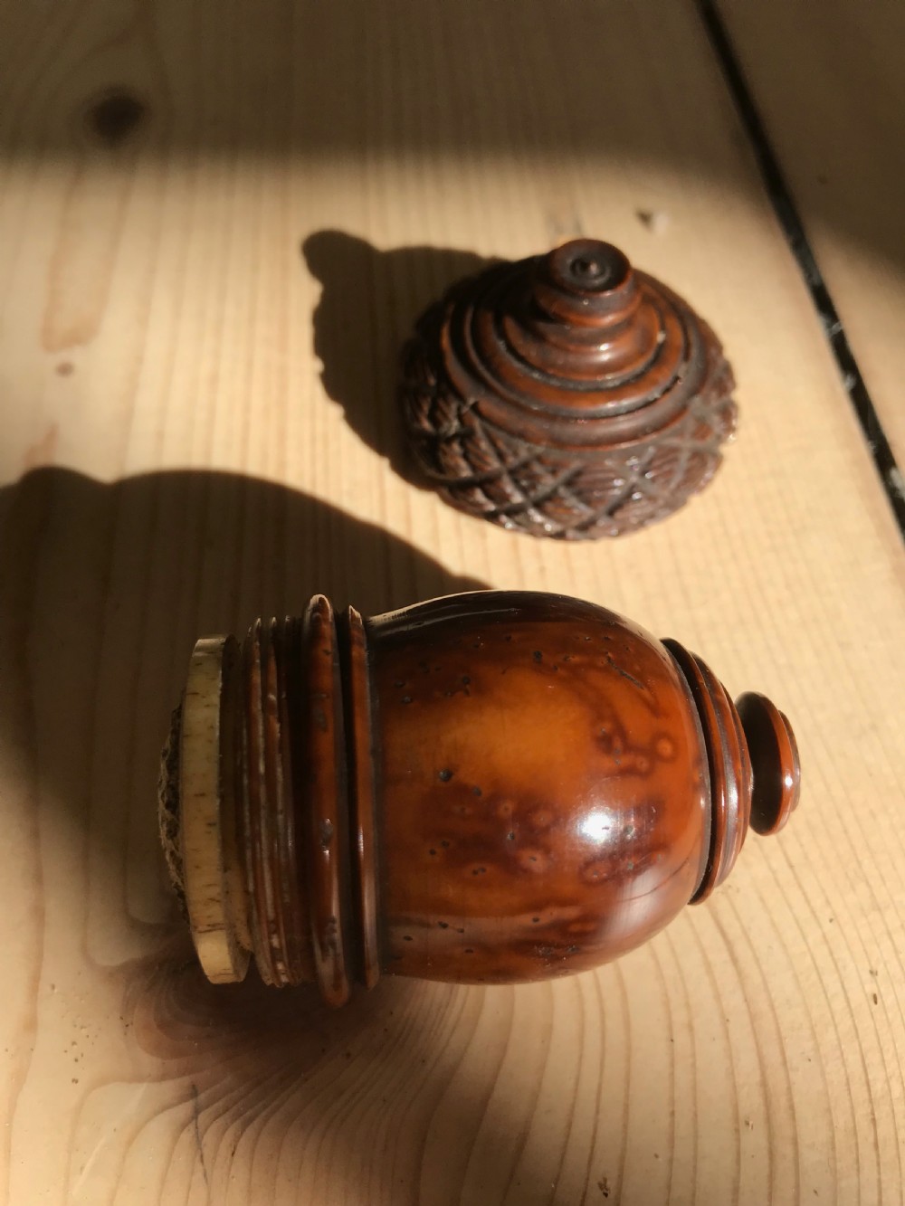 An Antique Coquilla Nutmeg Grater - treen View II