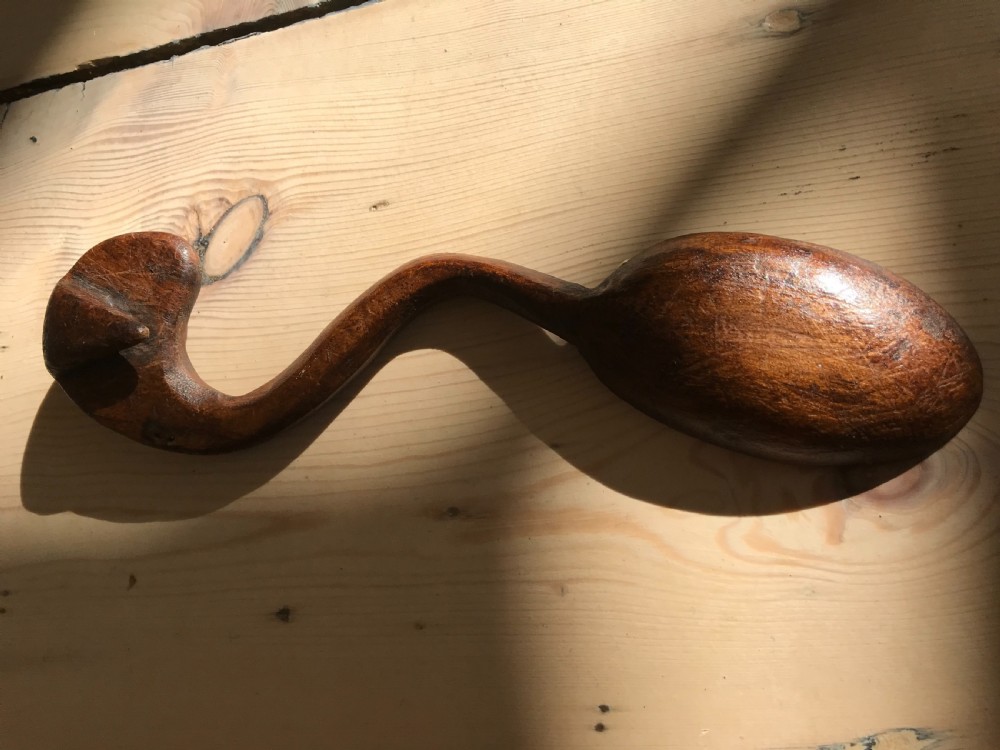 Antique Treen Welsh Spoon View III