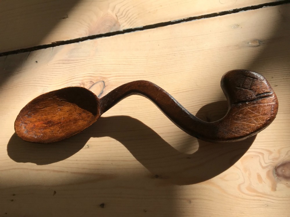 Antique Treen Welsh Spoon View IV
