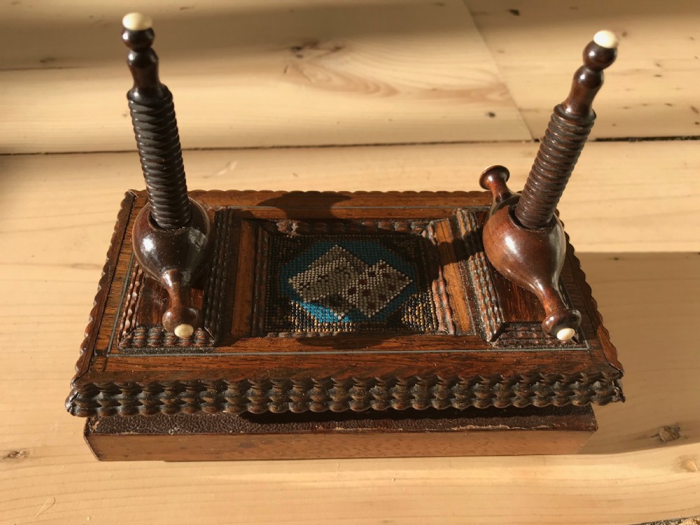 An Unusual Antique Rosewood Card Press - treen View III