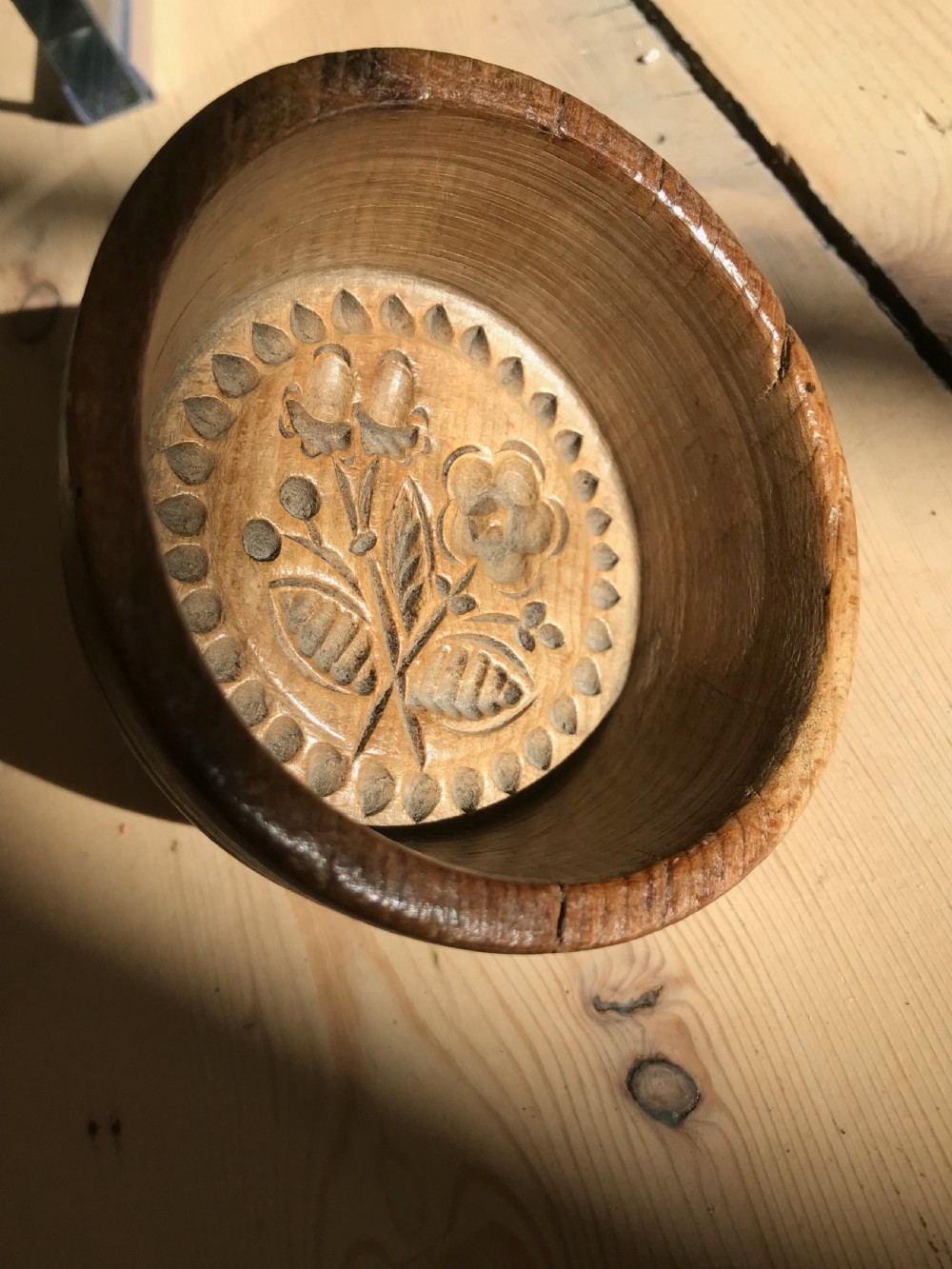 Antique Flummery Mould - Small size - treen View V