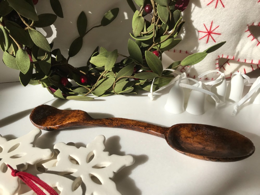 Antique Welsh Treen Spoon