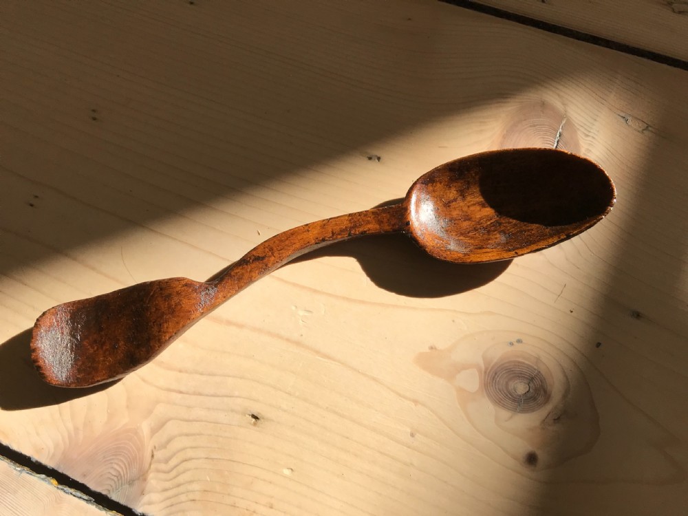 Antique Welsh Treen Spoon View II