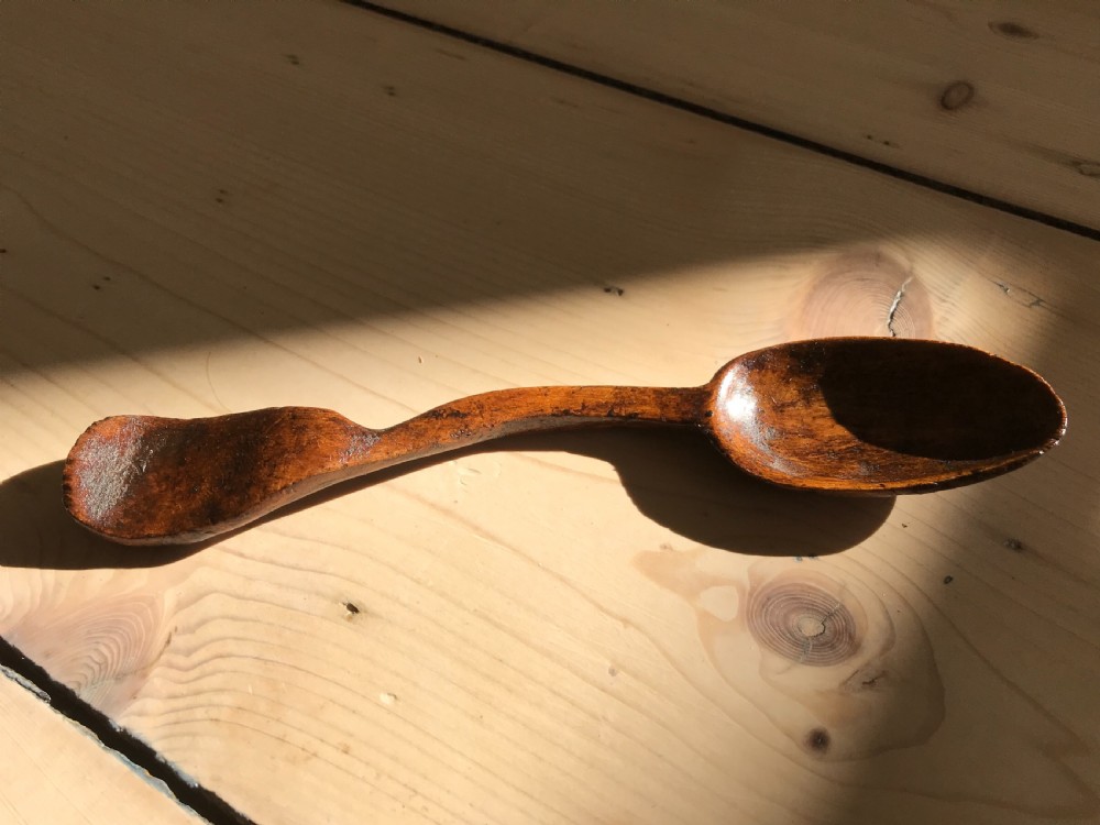 Antique Welsh Treen Spoon View III