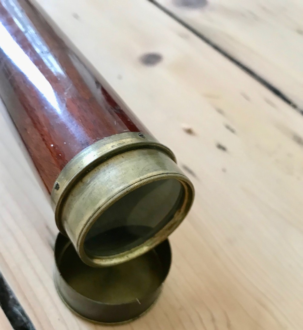 Antique Georgian Three Draw Telescope - Original Case & Maker's Name View VIII