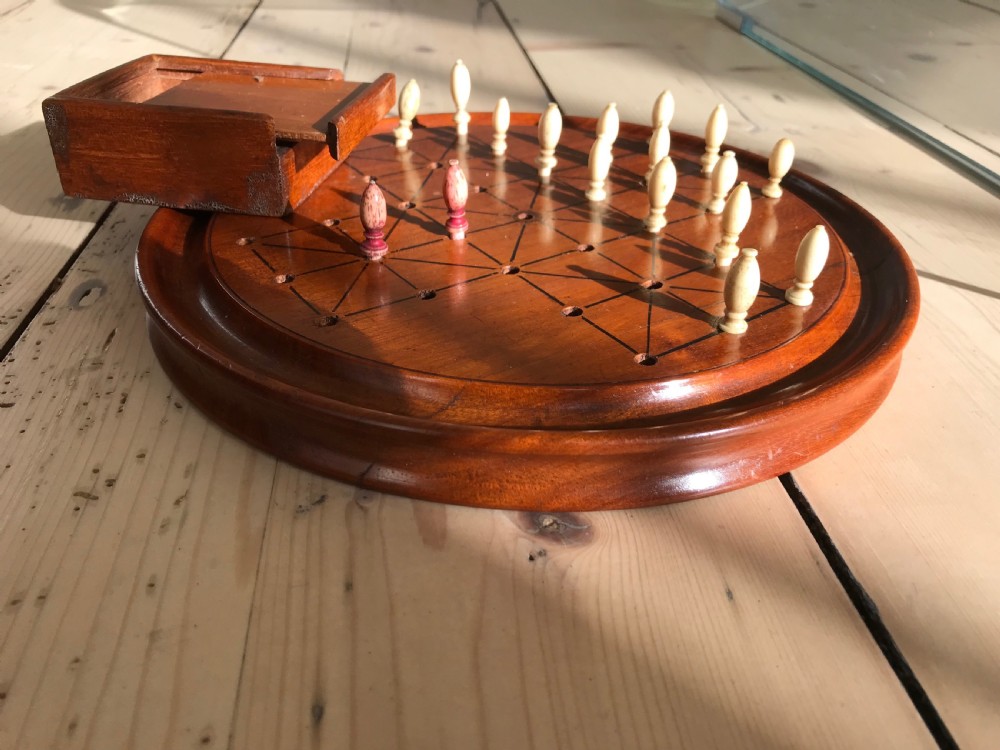 Antique Fox & Geese Game - with counters View II
