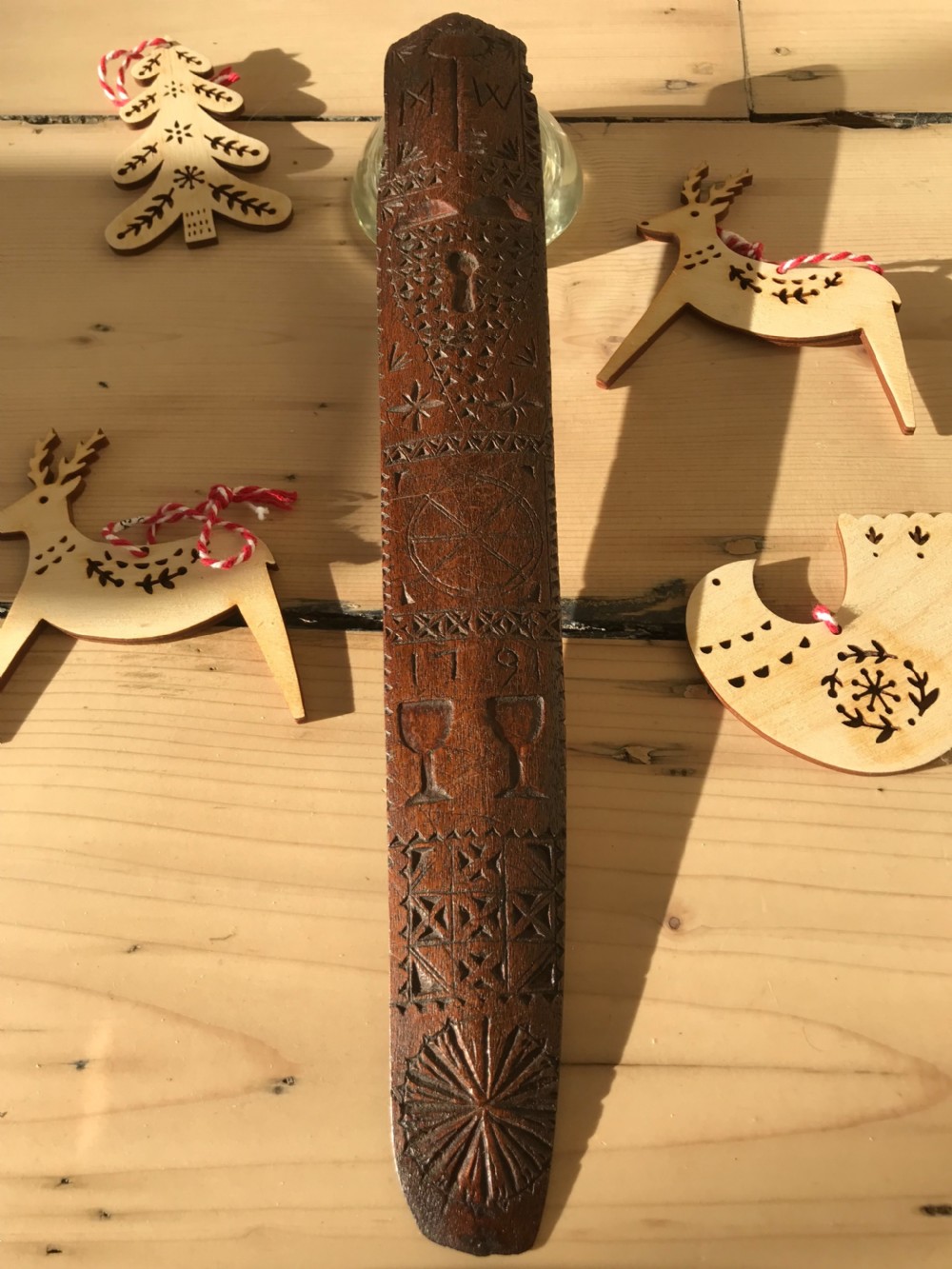 Antique Treen Stay Busk - Dated 1791