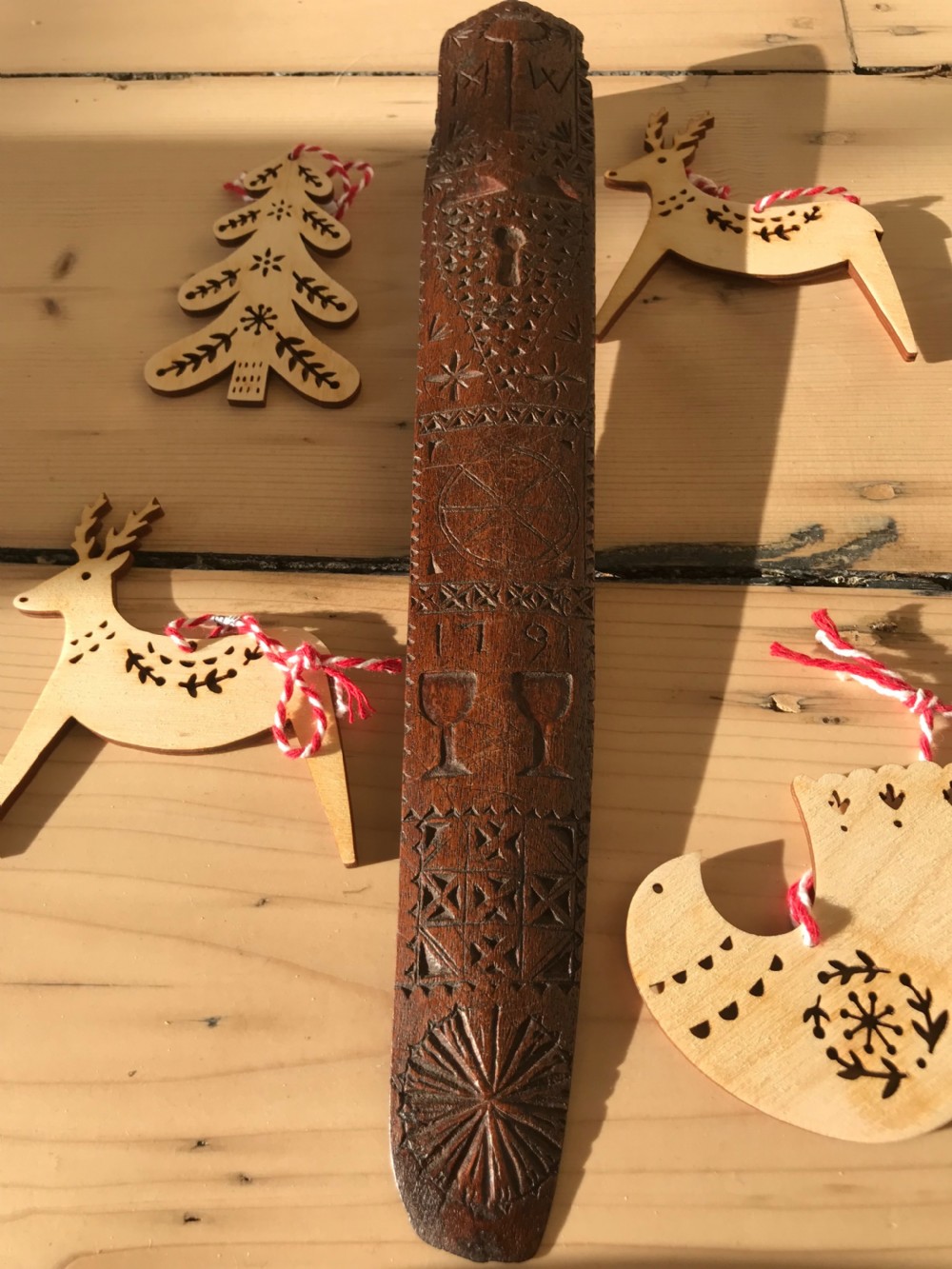 Antique Treen Stay Busk - Dated 1791 View IV
