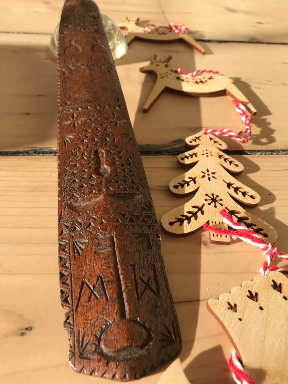 Antique Treen Stay Busk - Dated 1791 View VIII