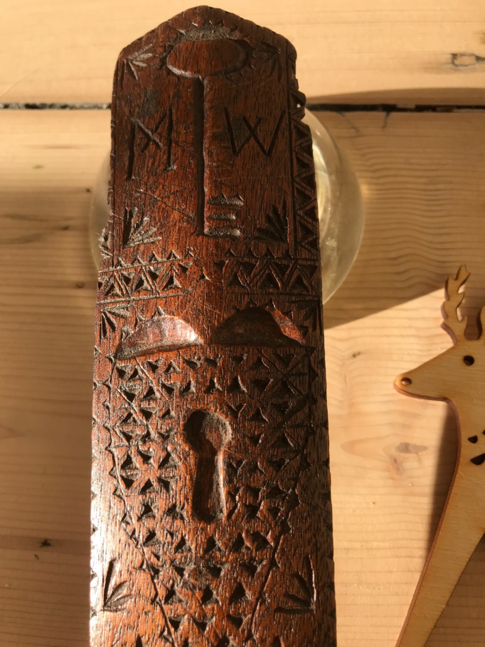 Antique Treen Stay Busk - Dated 1791 View XIII