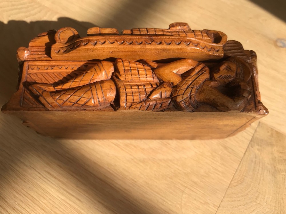 Antique Carved Scottish Snuff Box View II