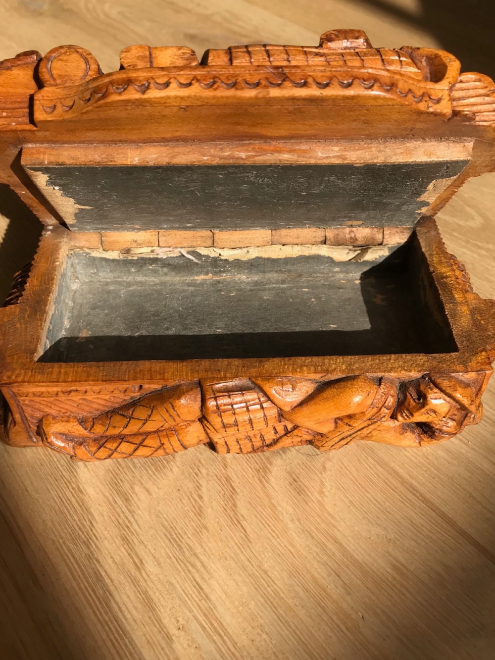 Antique Carved Scottish Snuff Box View III