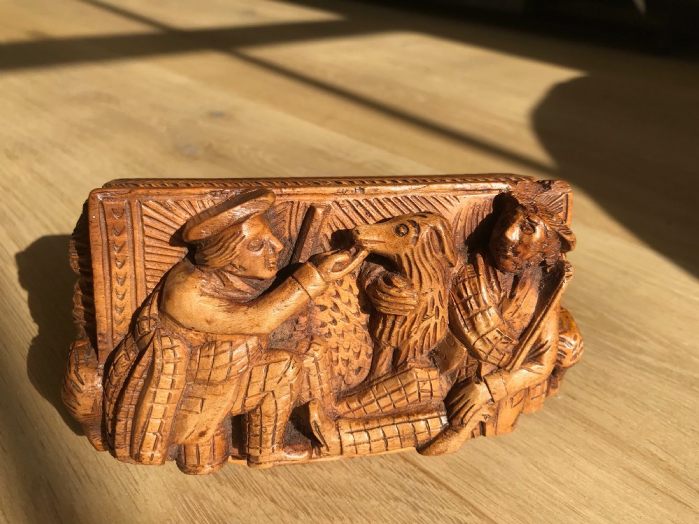 Antique Carved Scottish Snuff Box View V