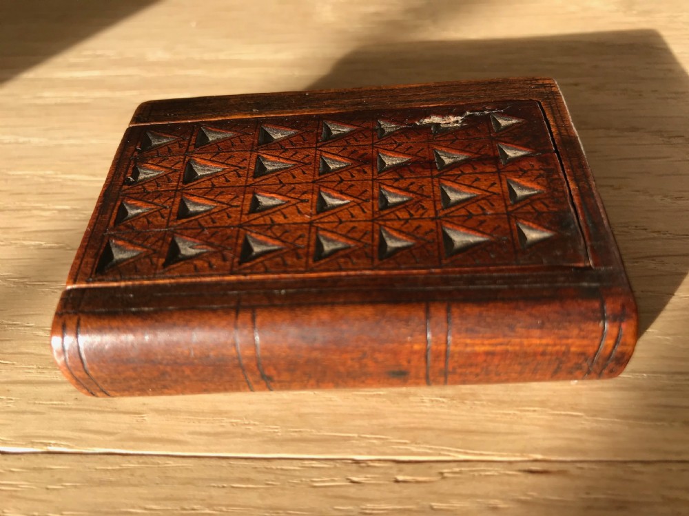 Antique Chip Carved Book Box View III