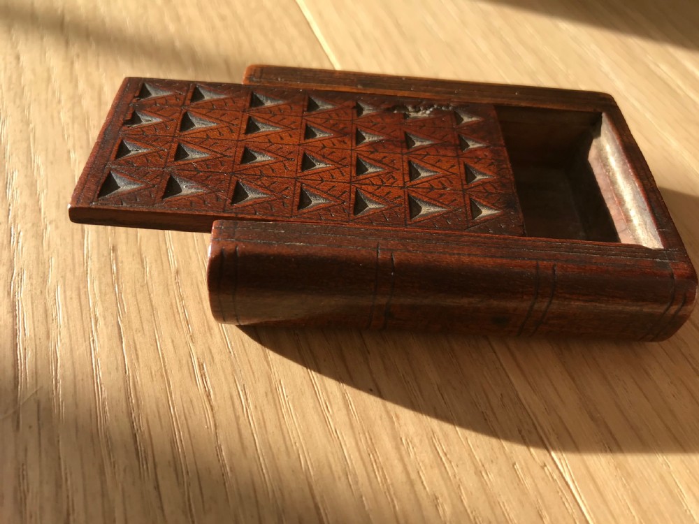 Antique Chip Carved Book Box View VI
