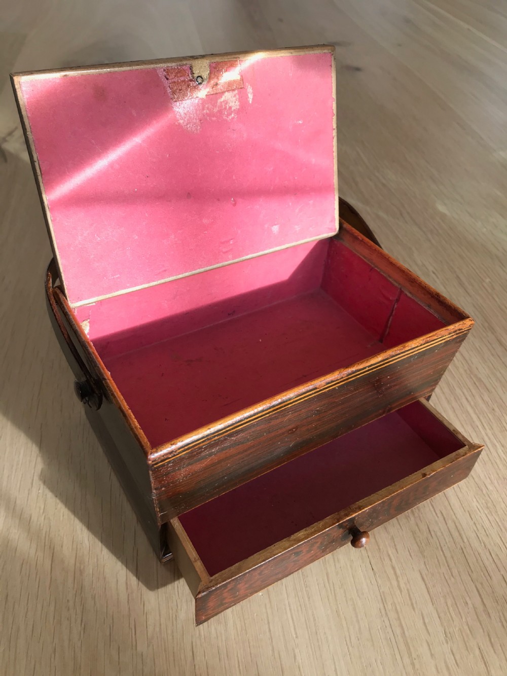 Tunbridge Ware Sewing Basket View V