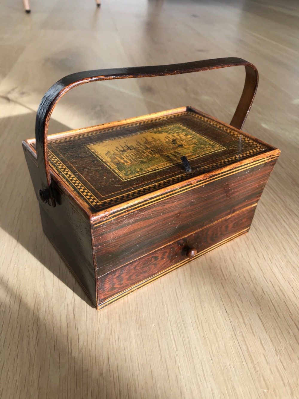 Tunbridge Ware Sewing Basket View VI