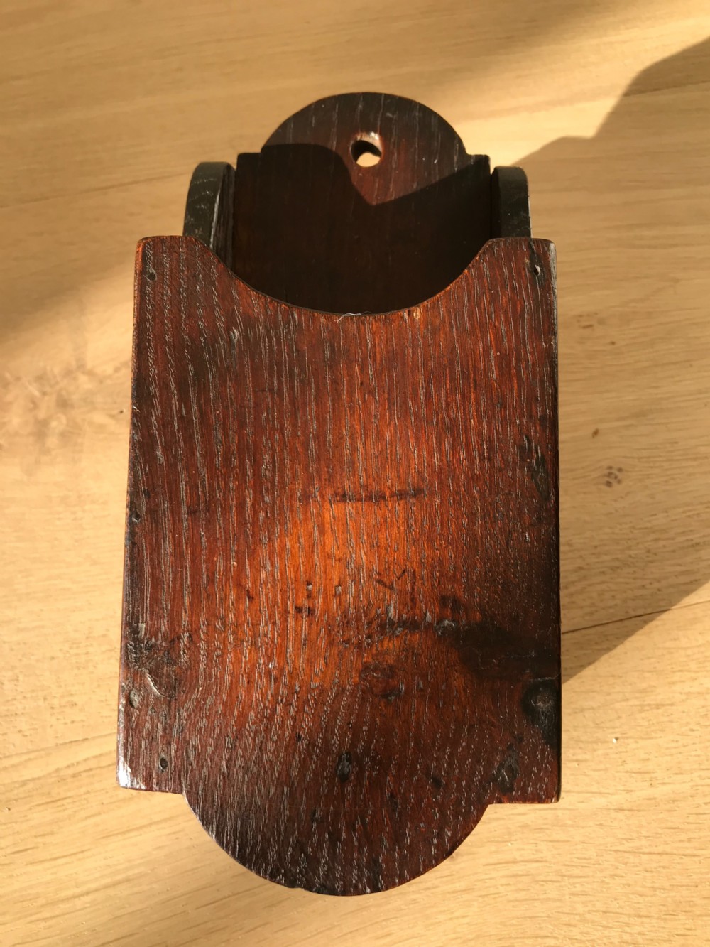 Antique Welsh Oak Spill/Candle Box