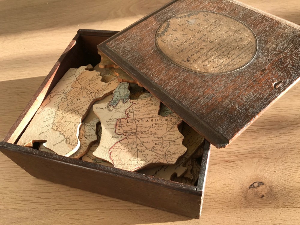 An Unusual Georgian Dissected Puzzle Boxed - dated 7th May 1783