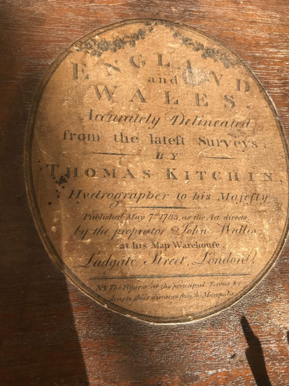 An Unusual Georgian Dissected Puzzle Boxed - dated 7th May 1783 View IV