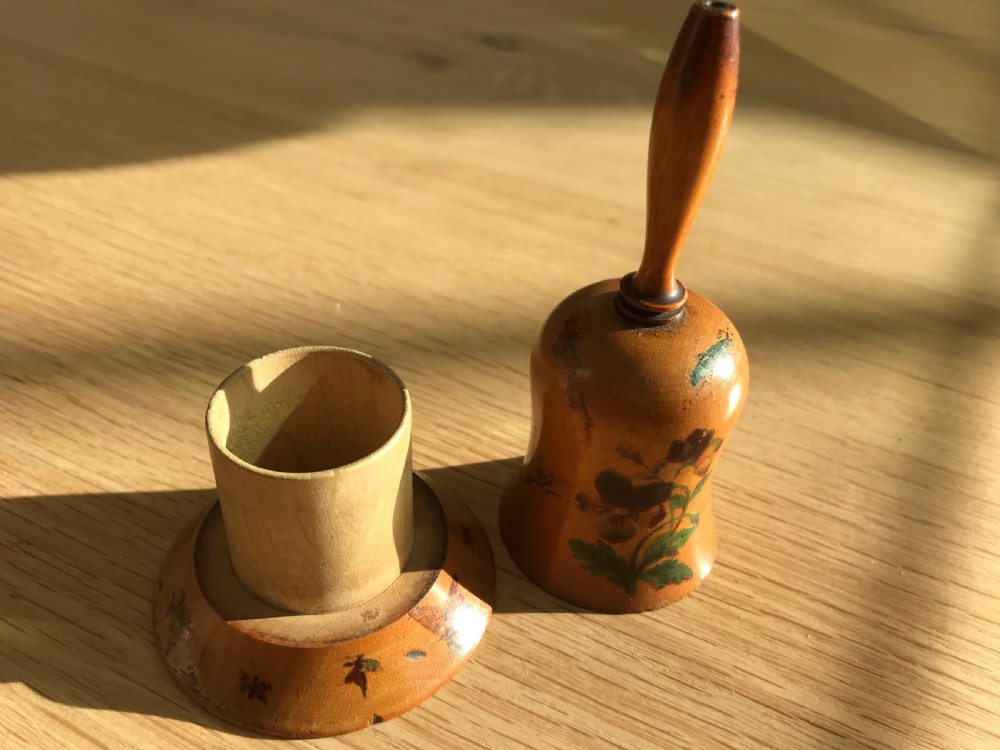Antique Needlecase - Bell Shaped- treen View II