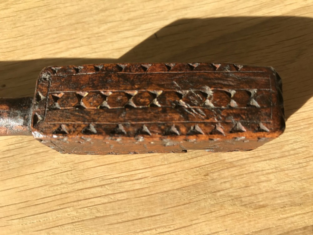 Antique Treen Knitting Sheath - Dated 1796 View VI