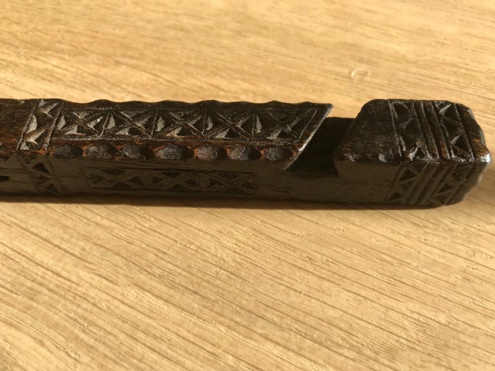 Antique Treen Knitting Sheath - 1807 View II
