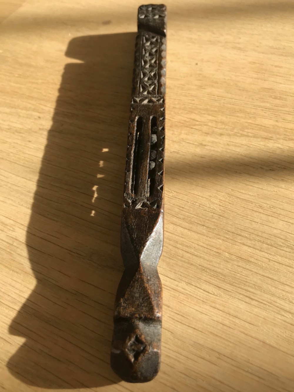Antique Treen Knitting Sheath - 1807 View IV