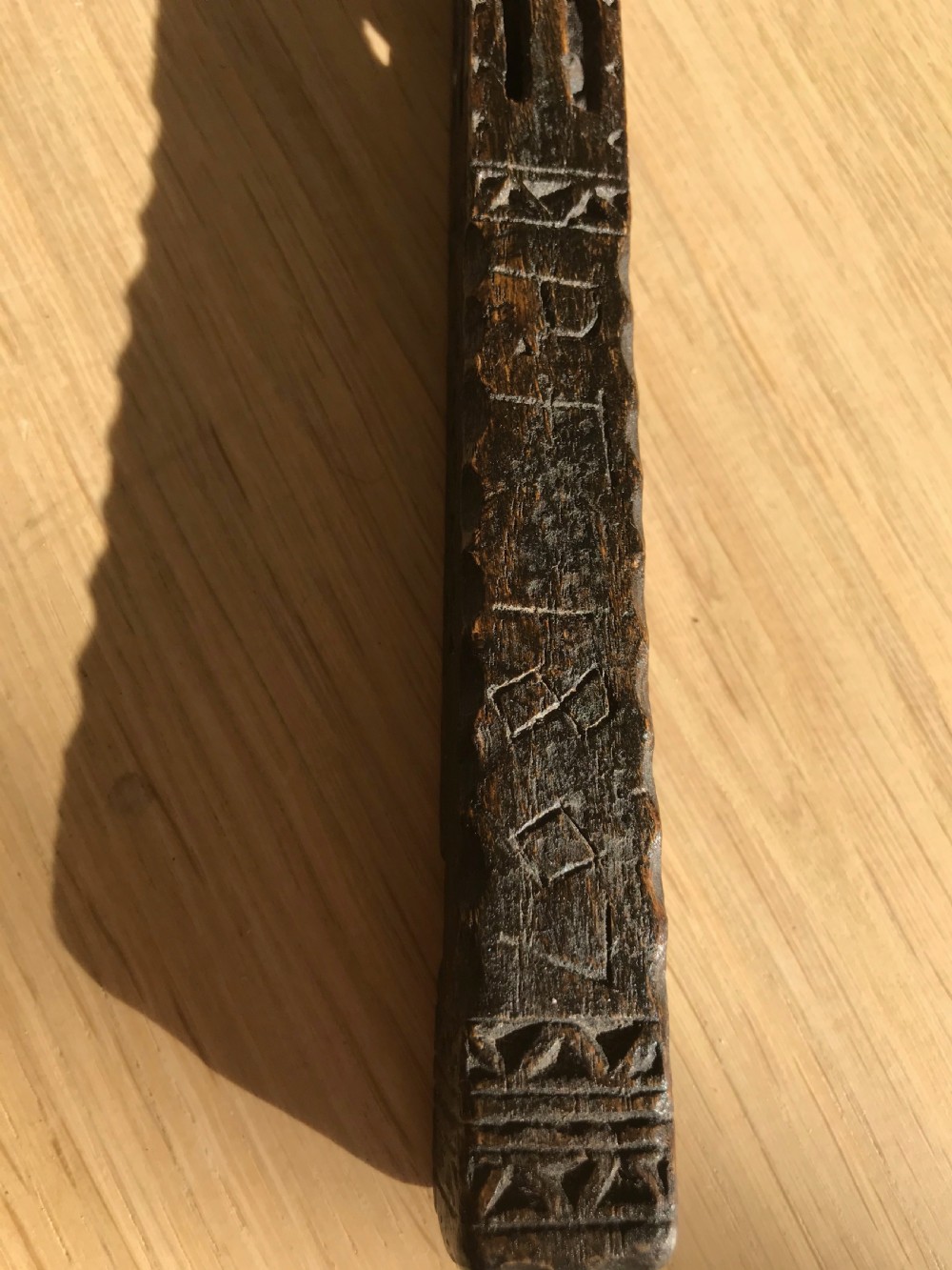 Antique Treen Knitting Sheath - 1807 View V