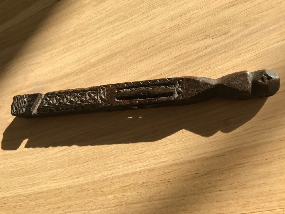 Antique Treen Knitting Sheath - 1807 View VII