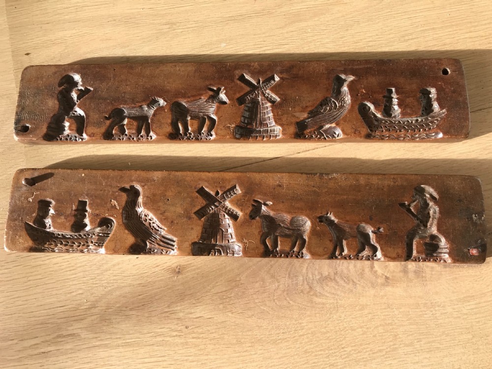 An Unusual Two Piece Antique Treen Confectionery Mould