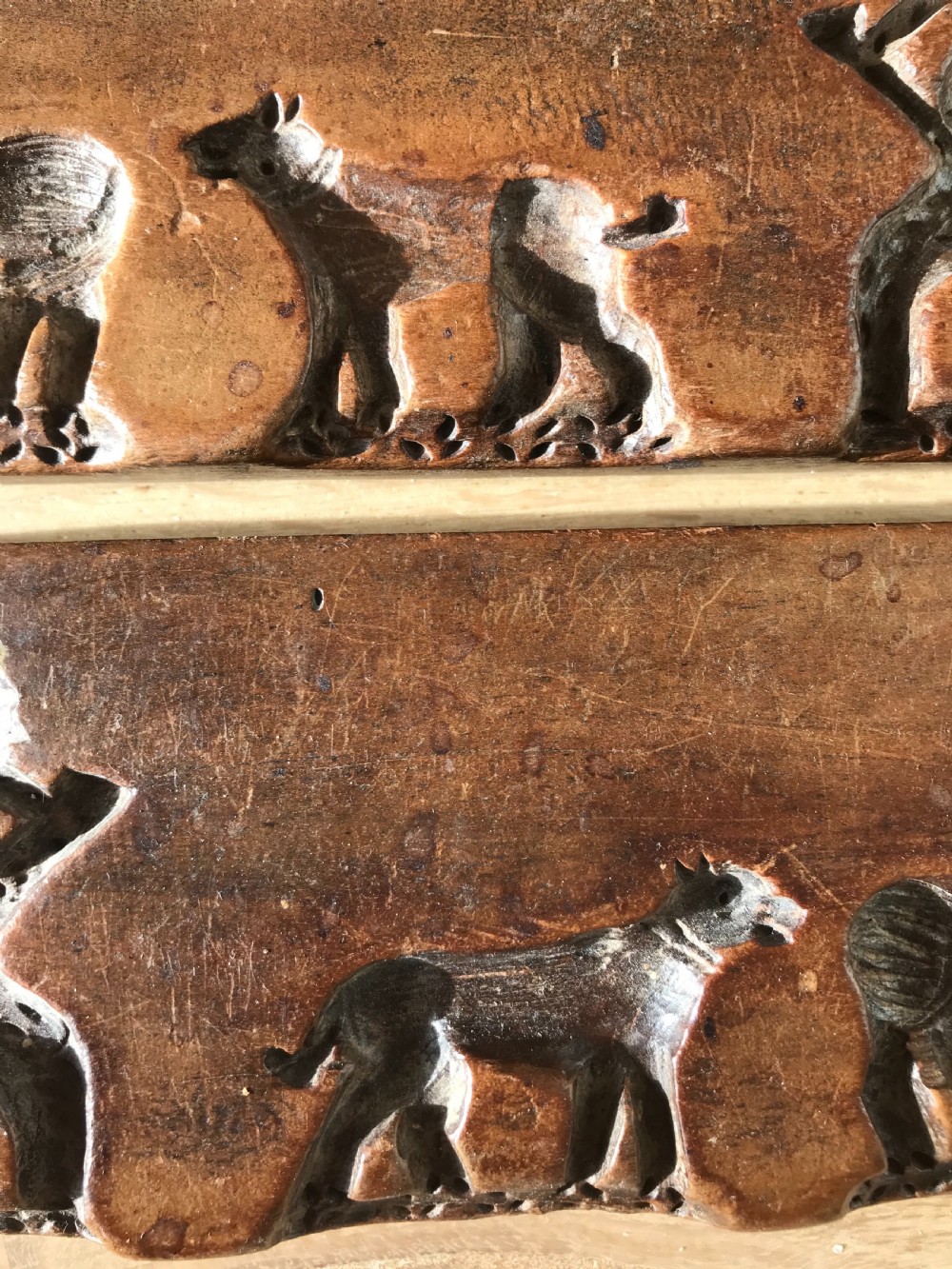 An Unusual Two Piece Antique Treen Confectionery Mould View VII