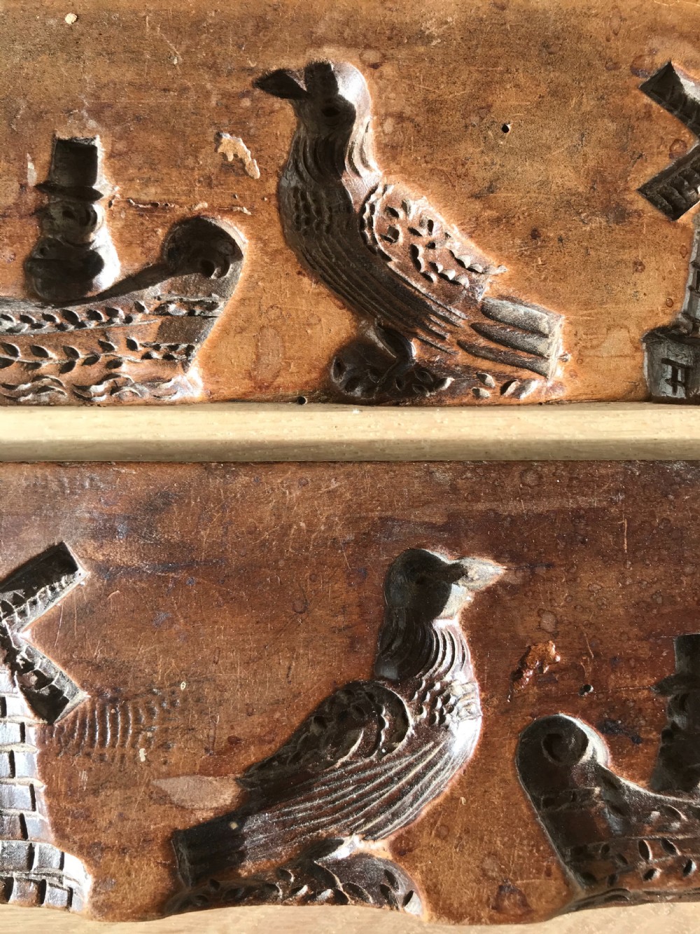An Unusual Two Piece Antique Treen Confectionery Mould View XII