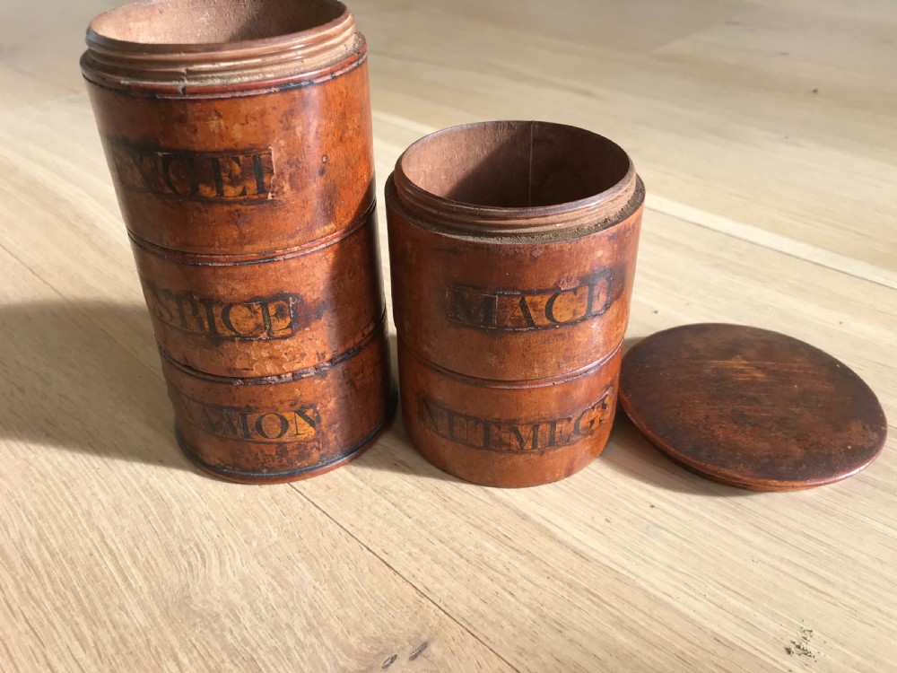 Antique Five Tier Spice Tower - treen View IV