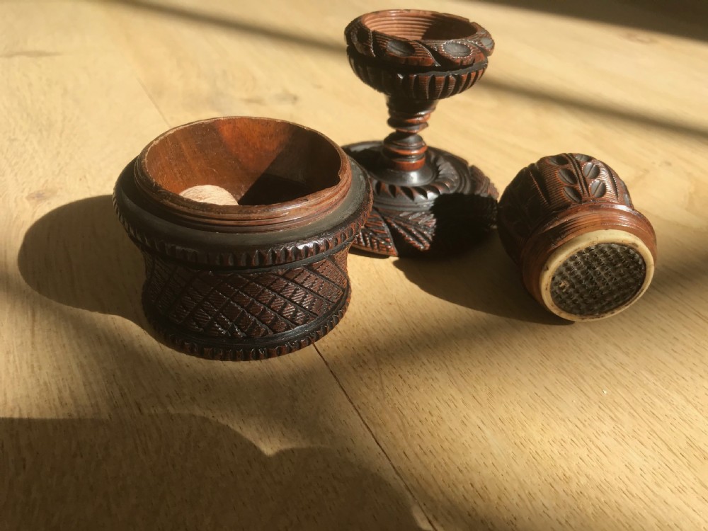 Antique Treen Table Nutmeg Grater View II
