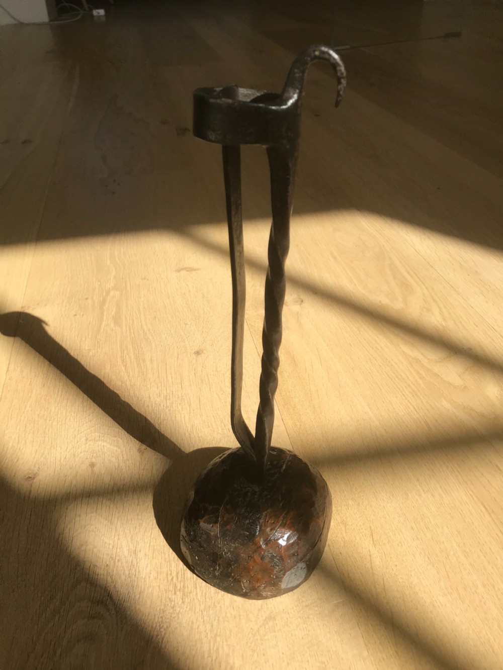 Antique Splint Holder - Original Base/ Peerman -  Treen
 View III