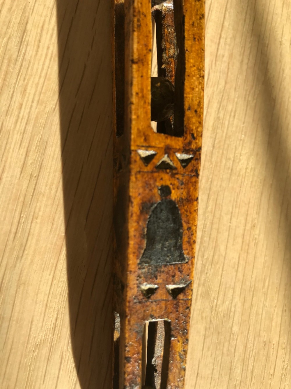 Antique Treen Knitting Sheath - dated 1805 View IV