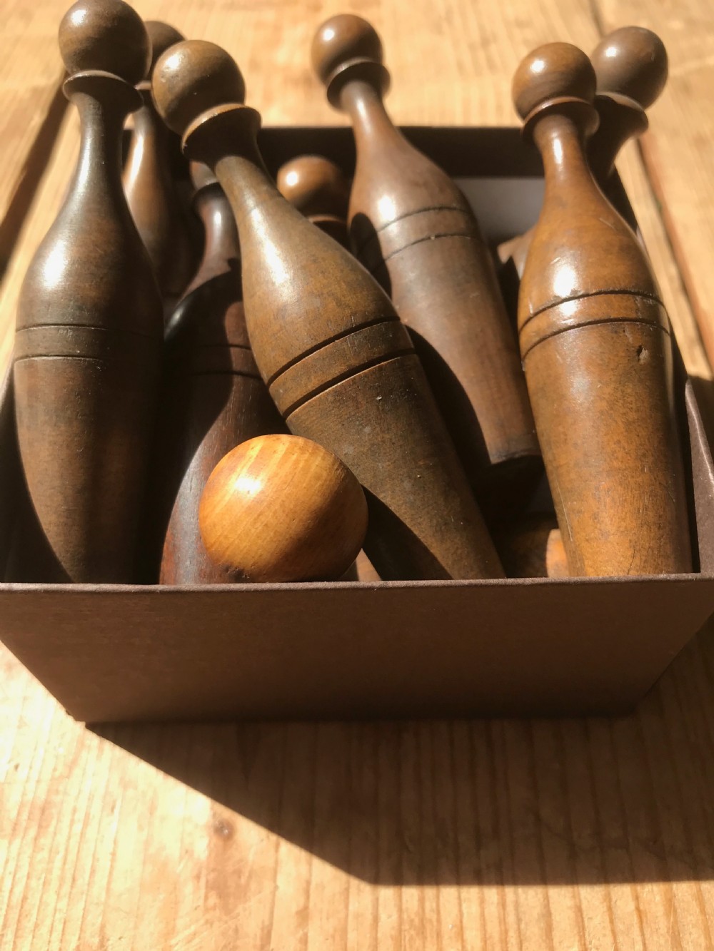 Antique Mini Skittles - treen View II