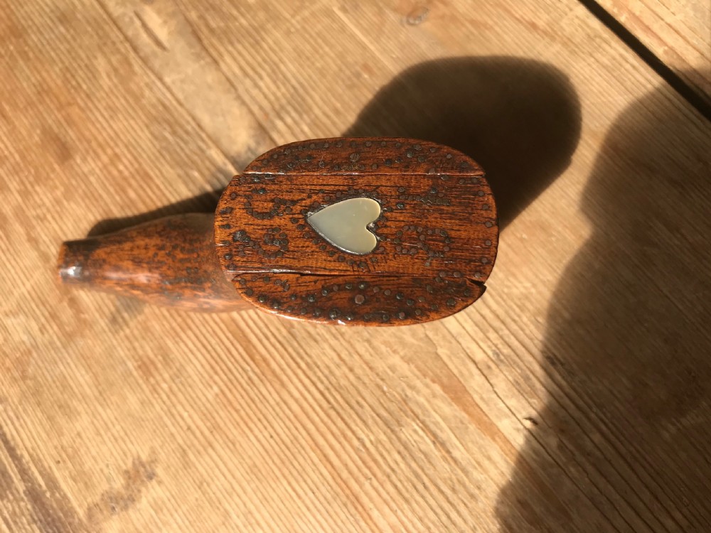 Antique Snuff Shoe - dated 1852 - treen View VI