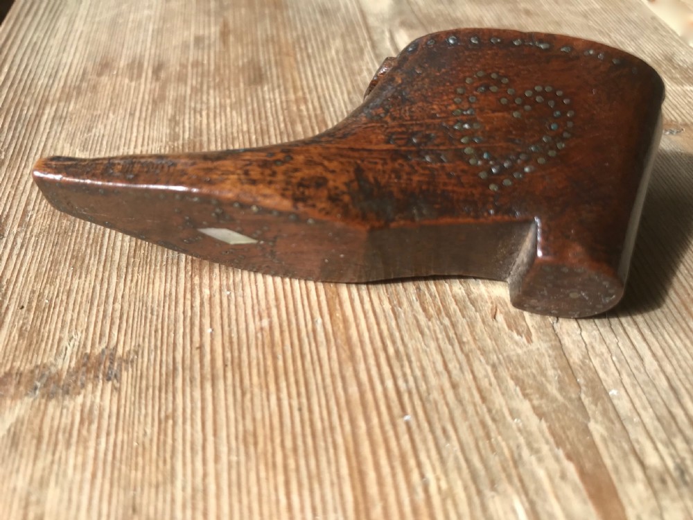 Antique Snuff Shoe - dated 1852 - treen View VIII
