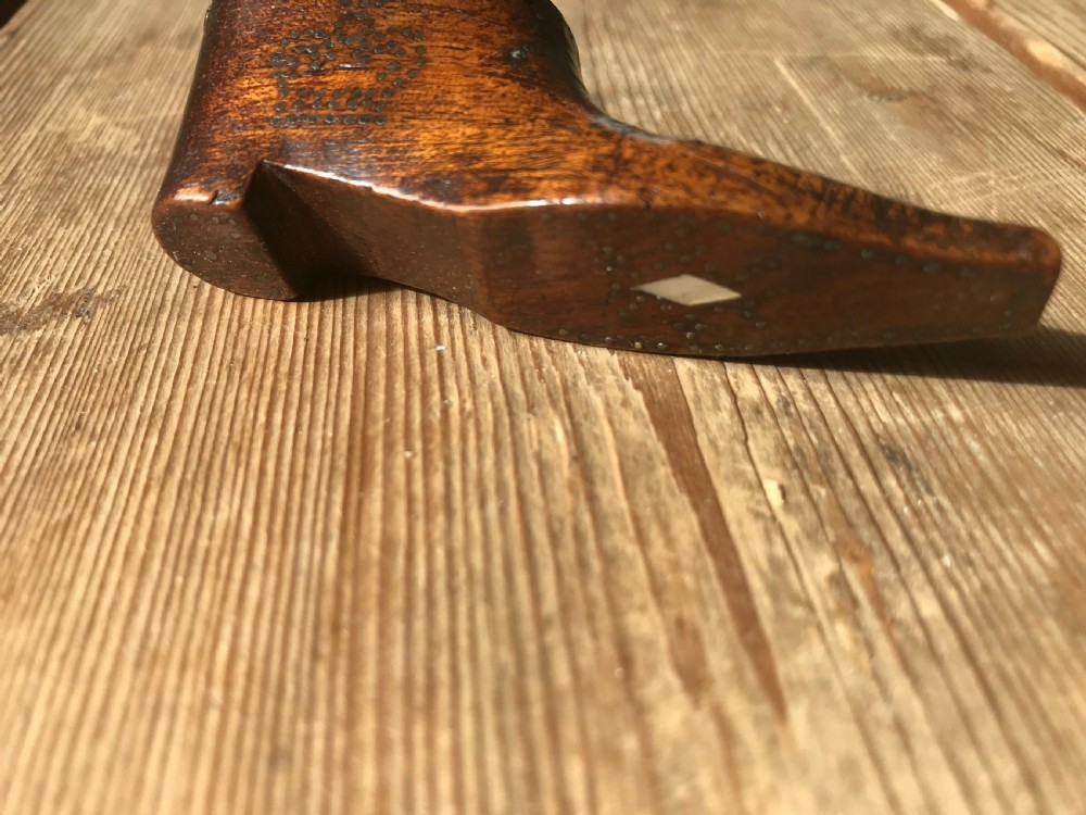 Antique Snuff Shoe - dated 1852 - treen View IX