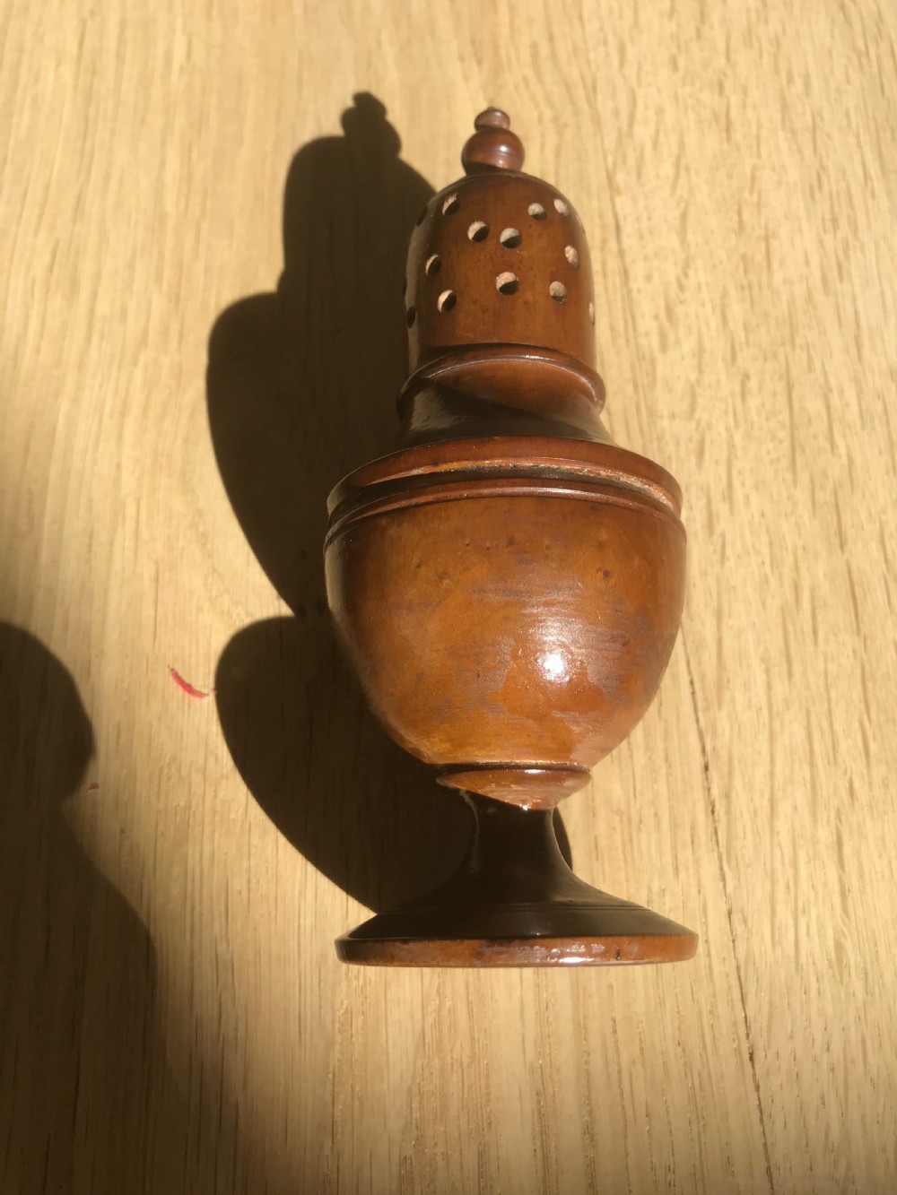 Antique Treen Spice Muffineer View II