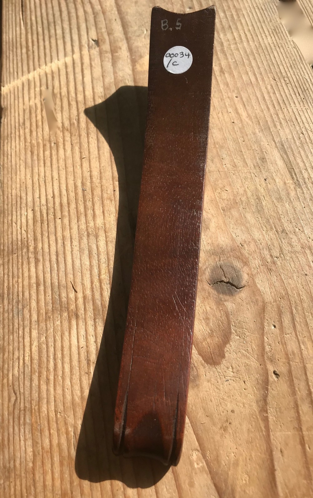 Antique Treen  Knitting Sheath - with motto View IV