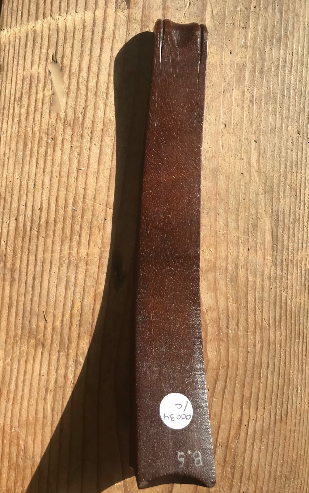 Antique Treen  Knitting Sheath - with motto View V