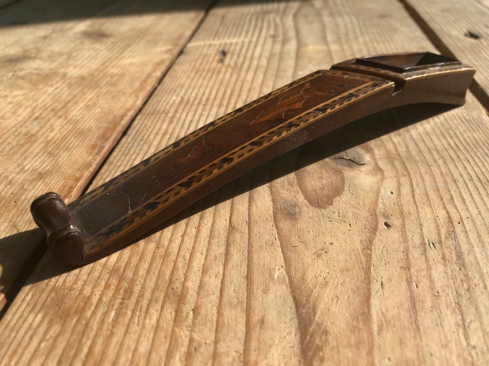 Antique Treen  Knitting Sheath - with motto View XI