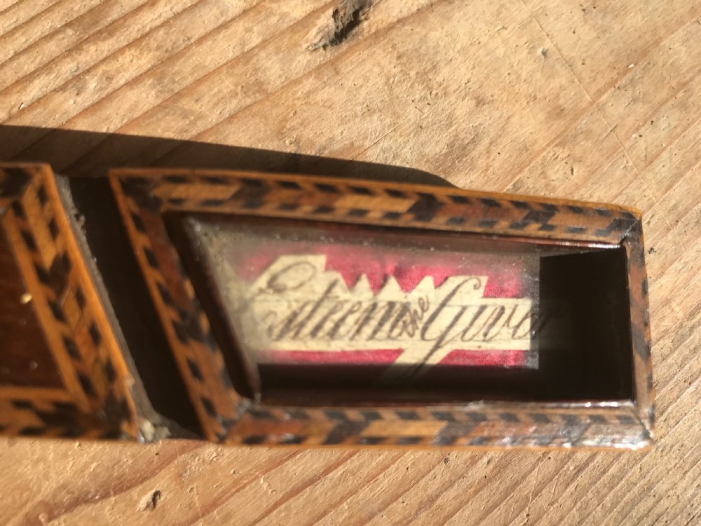 Antique Treen  Knitting Sheath - with motto View XII